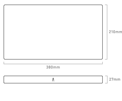 CB-2 まな板38㎝　￥6,000 縦210㎜、横380㎜、厚さ27㎜